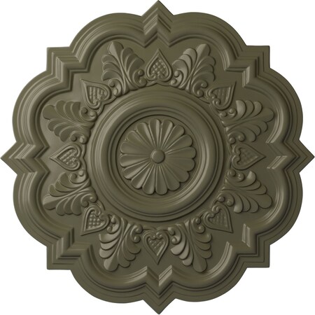 Deria Ceiling Medallion (Fits Canopies Up To 6), Hand-Painted Painted Turtle, 20 1/4OD X 1 1/2P
